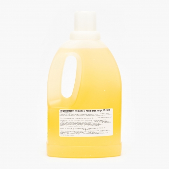 Detergent de rufe lichid bio pentru haine colorate, mentă & lămâie, 21 spălări, 1.5l