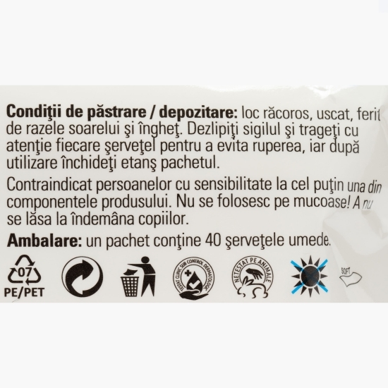 Hârtie igienică umedă (100% biodegradabilă) 40 buc