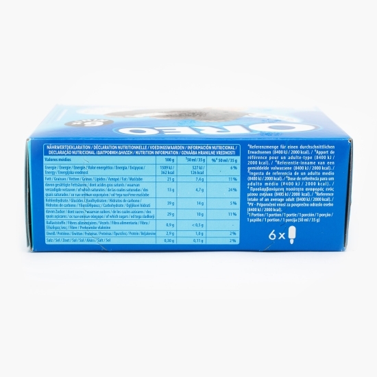 Înghețată cu aromă de vanilie cu bucățele zdrobite de biscuiți la cutie, 6x50ml (6x35g)