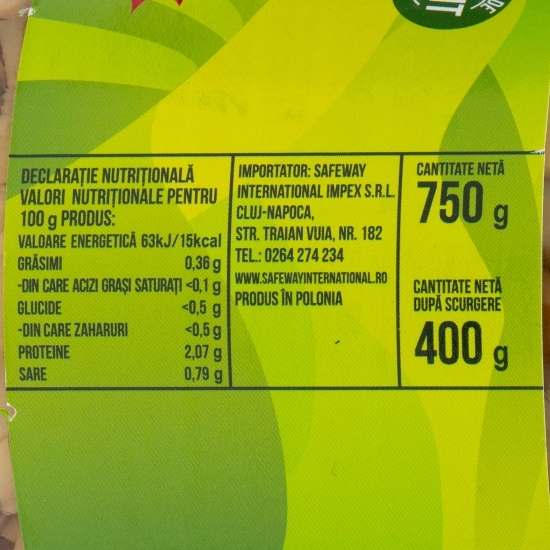 Ciuperci champignon tăiate 750g