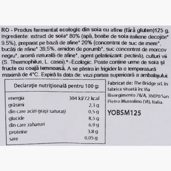 Preparat ecologic fermentat din soia cu afine 125g