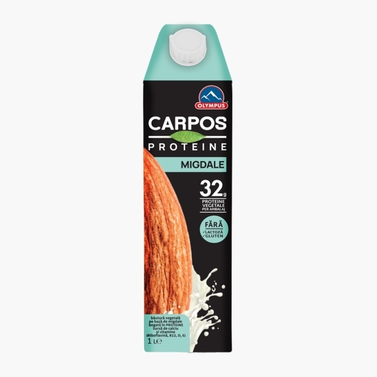 Băutură vegetală pe bază de migdale Carpos, cu adaos de proteine 1l