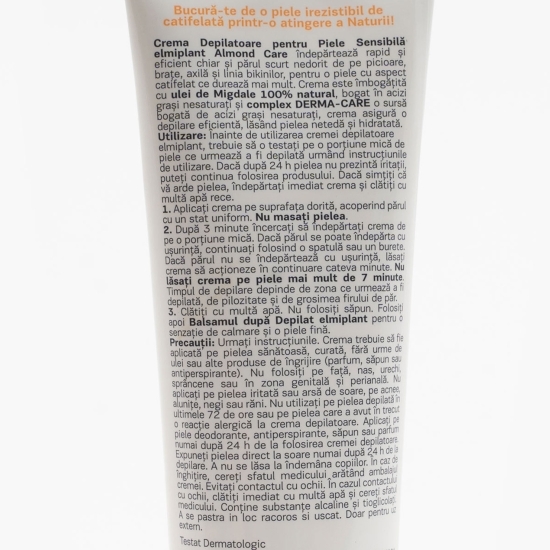 Cremă depilatoare pentru piele sensibilă Almond Care 150ml