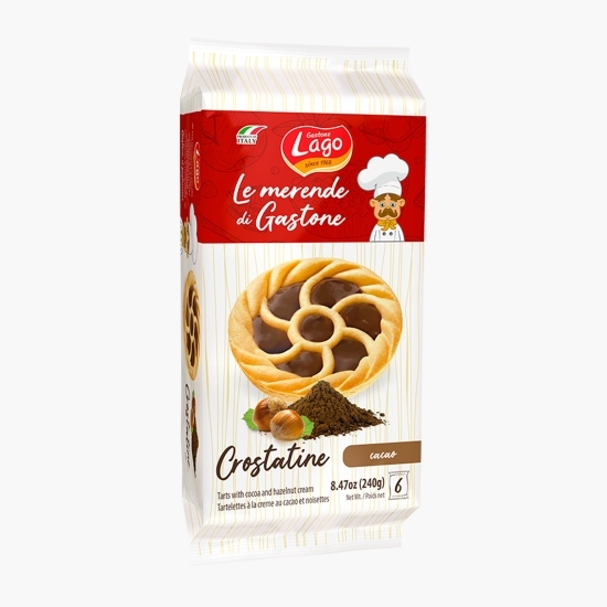 Mini tarte cu cremă de cacao și alune Crostatine, 6x40g