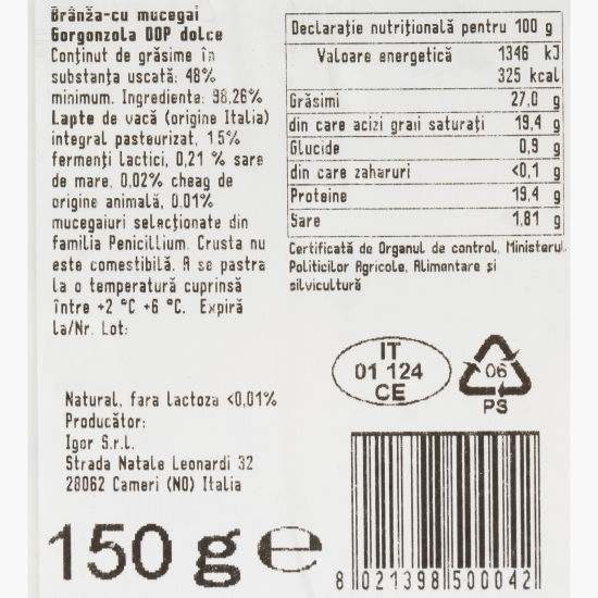 Gorgonzola dulce 150g
