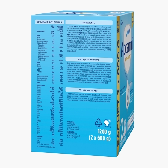 Lapte praf Nutri-Biotik 2, 6-12 luni, 2x600g