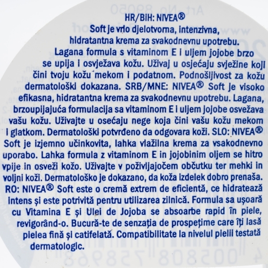 Cremă de corp hidratantă Soft 200ml