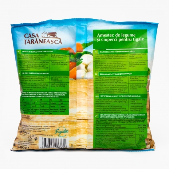 Amestec de legume cu ciuperci pentru tigaie 400g