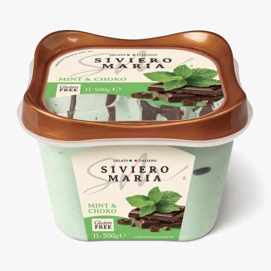 Înghețată cu mentă și fulgi de cacao, 1l (500g)