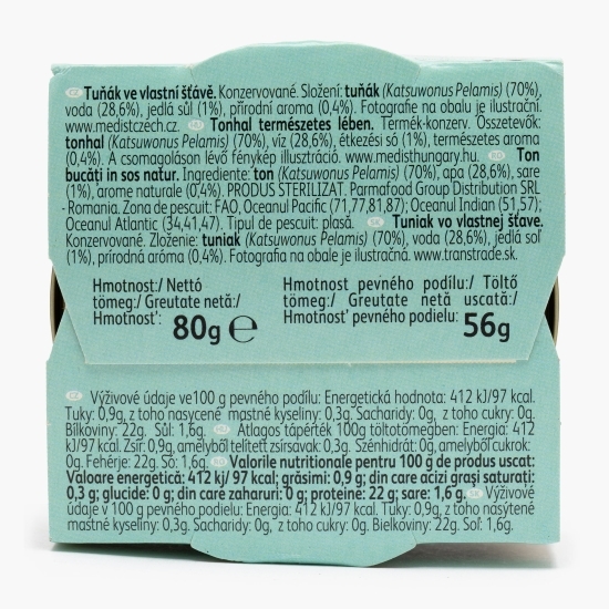 Ton în sos natur 80g
