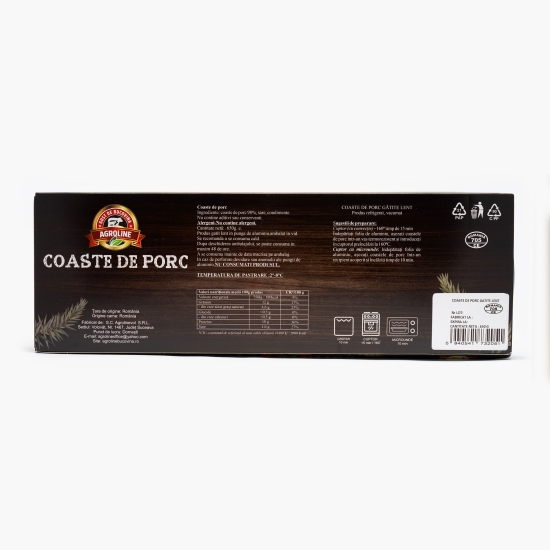 Coaste de porc gătite lent 650g