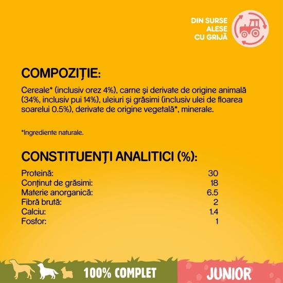 Hrană uscată pentru câini juniori, 1.4kg, Vital Protection cu pui și orez