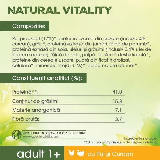 Hrană uscată pentru pisici, 650g, cu pui și curcan