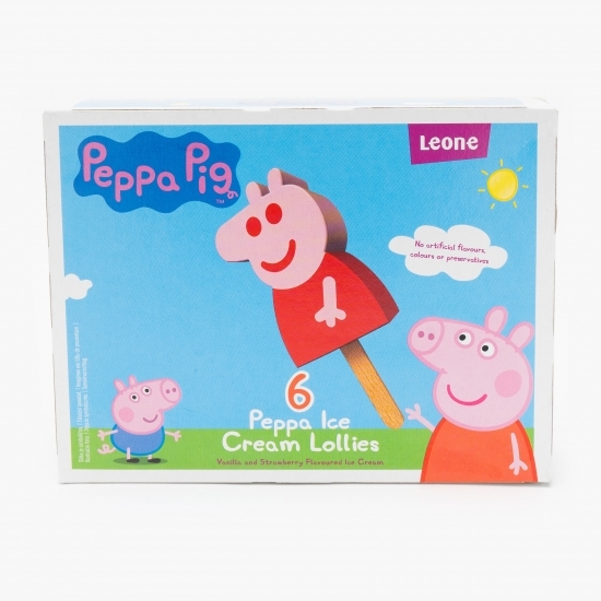 Înghețată pe băț cu căpșuni și vanilie Peppa Pig 6x60ml (6x32g)