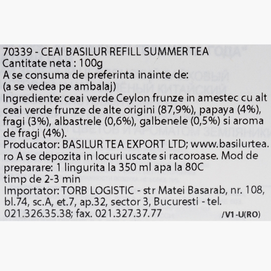 Ceai verde Summer Tea, refill 100g