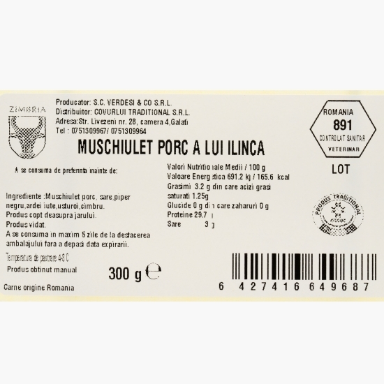 Mușchiuleț porc a lui Ilinca 300g