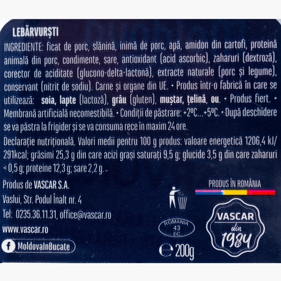 Lebărvurști 200g