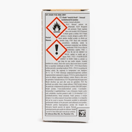 Rezervă pentru odorizant Touch&Fresh Sensual sandalwood&Jasmine 10ml