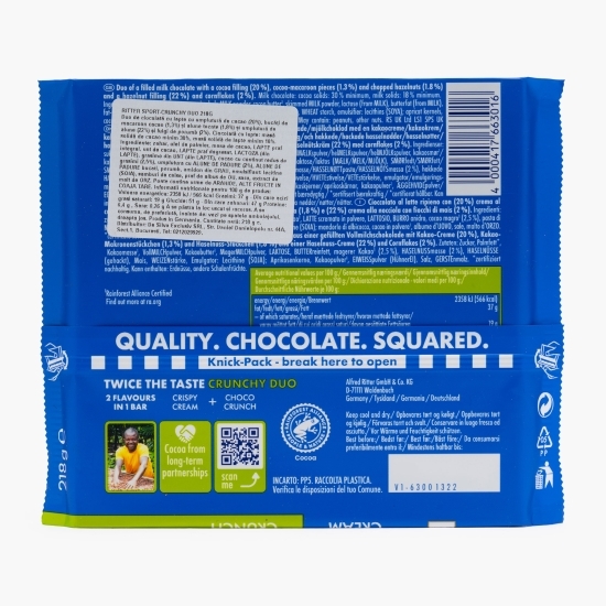 Ciocolată Crunchy Duo 218g