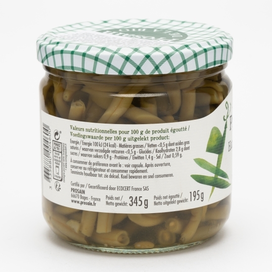 Fasole verde fină eco la borcan 345g