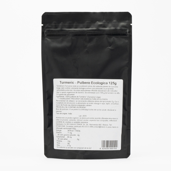 Turmeric pulbere ecologică 125g