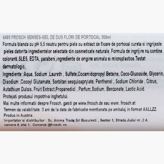 Gel de duș eco, hipoalergenic, cu portocală 300ml