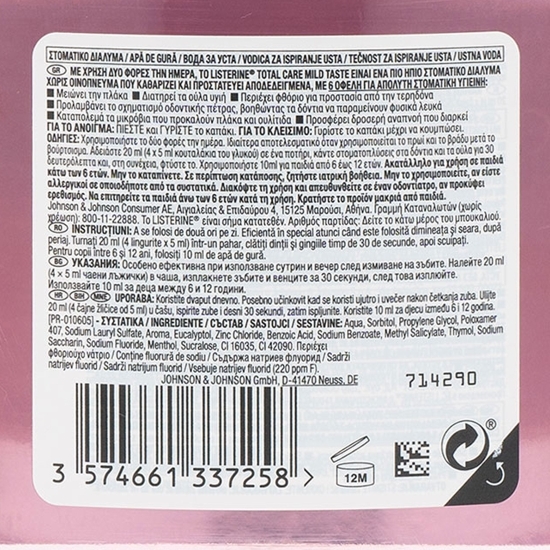 Apă de gură Total Care Mild, gust mai puțin intens 0.5l