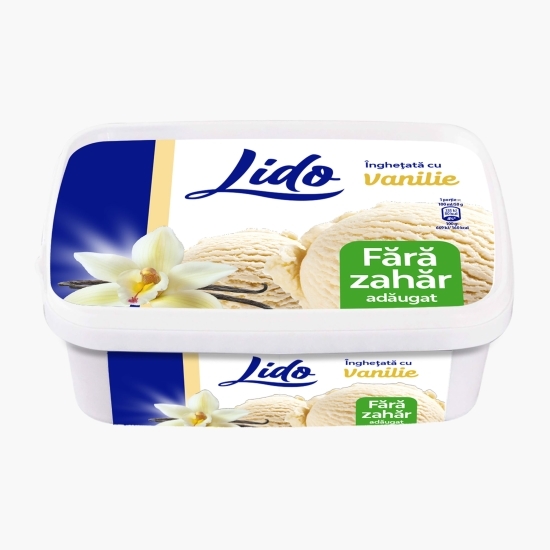Înghețată de vanilie, fără zahăr, 1l (500g)