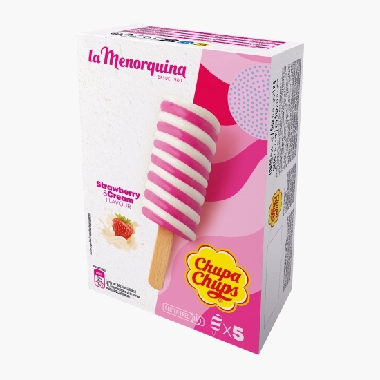 Înghețată cu aromă de vanilie și sorbet de căpșune 5x50ml (5x45g)