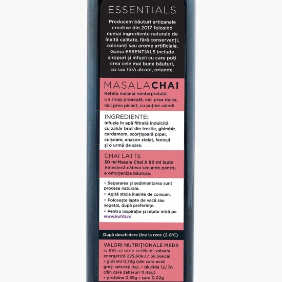 Masala Chai, sirop natural pentru Chai latte 0.95l
