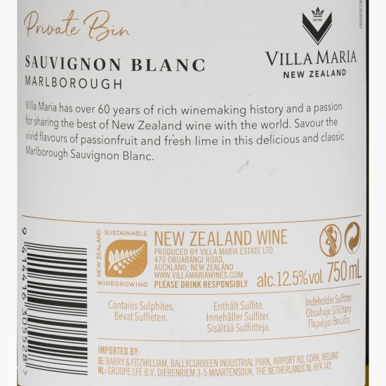 Vin alb sec Private Bin Sauvignon Blanc, 12.5%, 0.75l   		