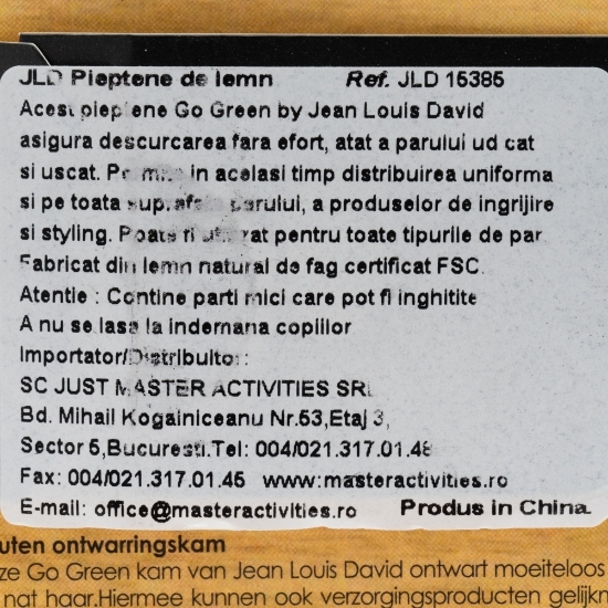 Pieptene de lemn JLD Go Green