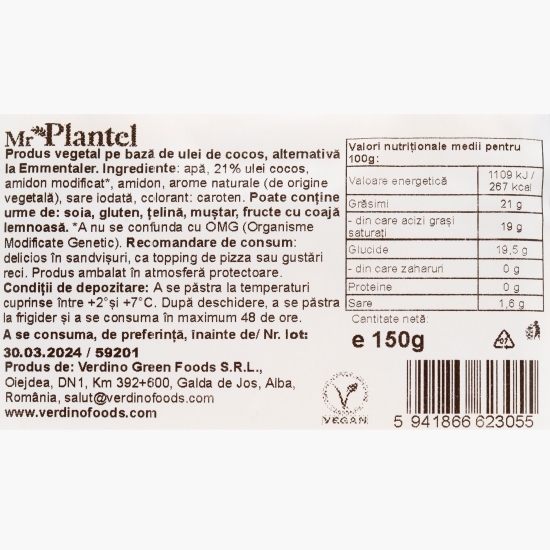 Felii vegetale cu aromă de emmentaler 150g