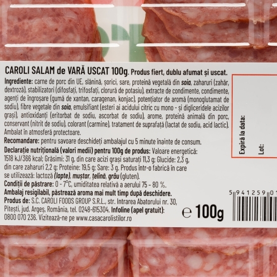 Salam de vară uscat 100g