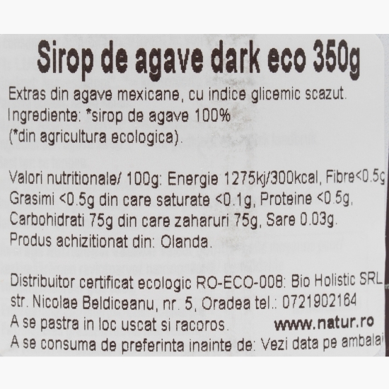 Sirop de agave eco Dark 350g