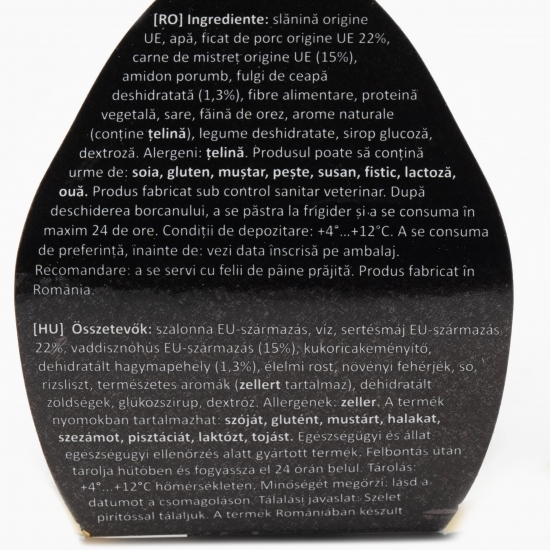 Mousse cu carne de mistreț și fulgi de ceapă prăjită 100g