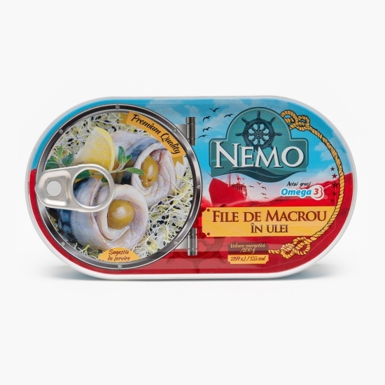 File de macrou în ulei 170g