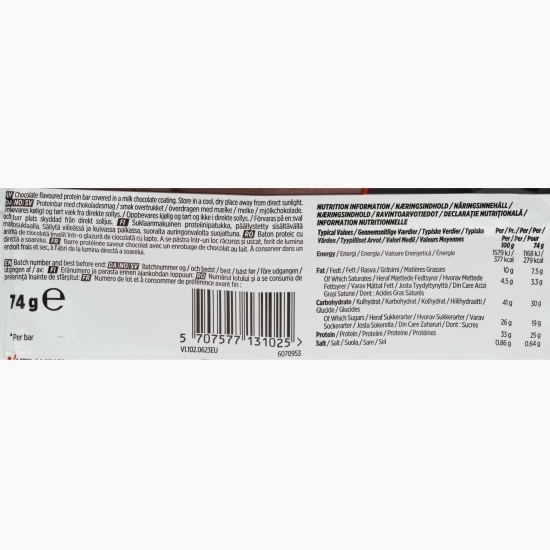 Baton proteic XL cu aromă de ciocolată 74g 