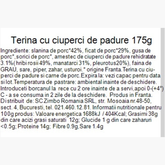 Terină cu ciuperci de pădure 175g