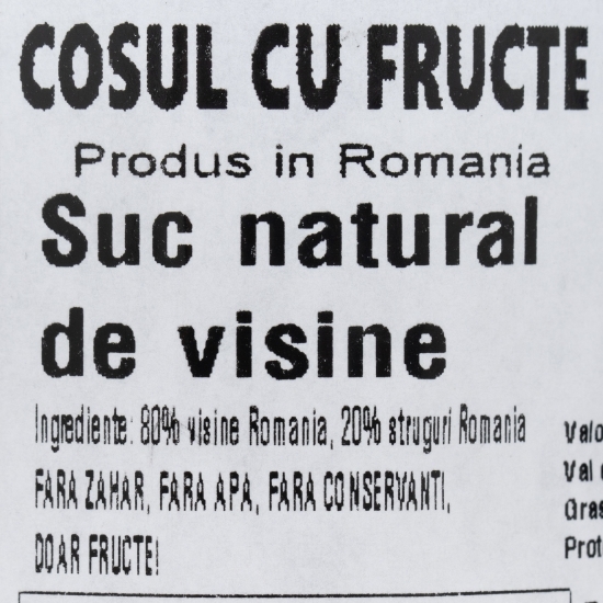 Suc natural de vișine 0.25l
