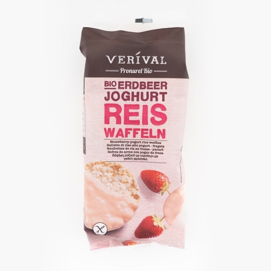 Napolitane din orez cu căpșuni, eco, fără gluten 100g