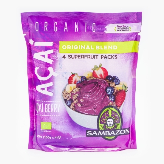 Acai eco piure pentru mic dejun și smoothie 4x100g