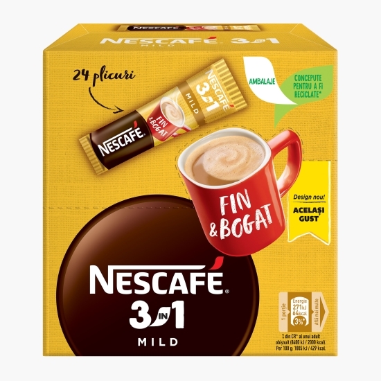 3în1 Mild plicuri, 24x15g, mix de cafea instant 