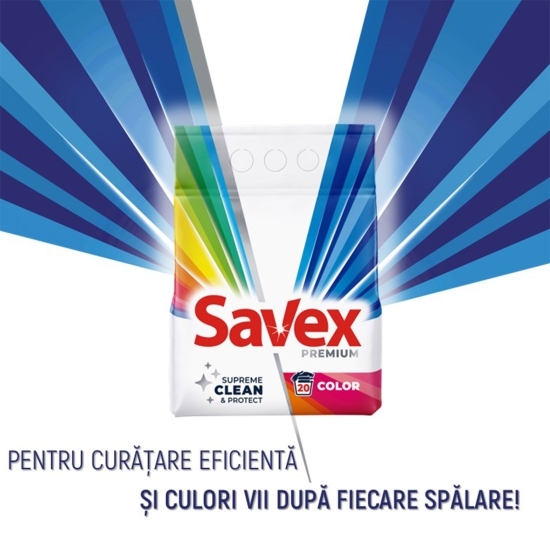 Detergent de rufe pudră automat Premium 2în1 Color, 100 spălări, 10kg