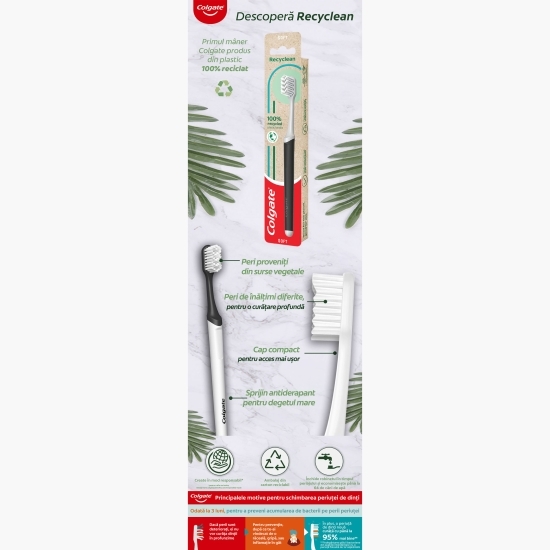 Periuță de dinți cu peri moi Recyclean Soft