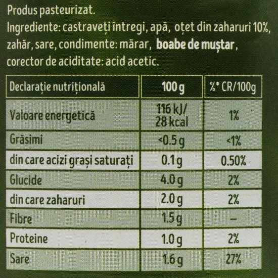 Castraveți în oțet 720ml