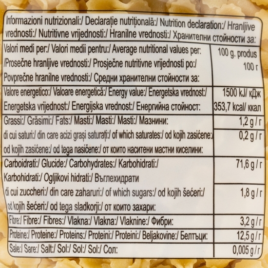 Paste Farfalline din grâu dur 500g