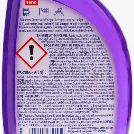 Detergent universal de curățare cu oțet Jet+ 0.75l