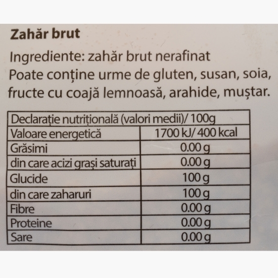 Zahăr brut din trestie de zahăr 500g