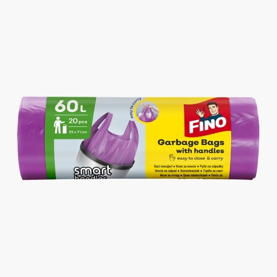 Saci menajeri cu mânere 60l 20 buc
